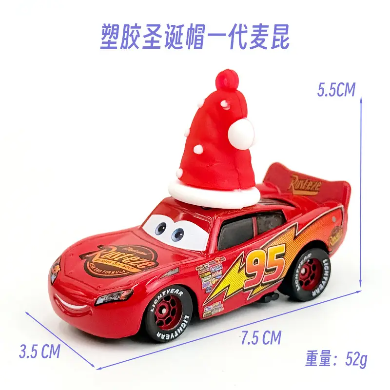 Cross-Border Cars Christmas Hat Series Christmas Gift Lightning Mcqueen Alloy Racing Toy Boy
