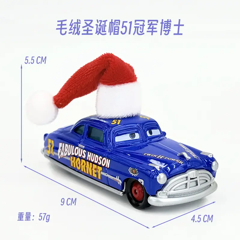 Cross-Border Cars Christmas Hat Series Christmas Gift Lightning Mcqueen Alloy Racing Toy Boy