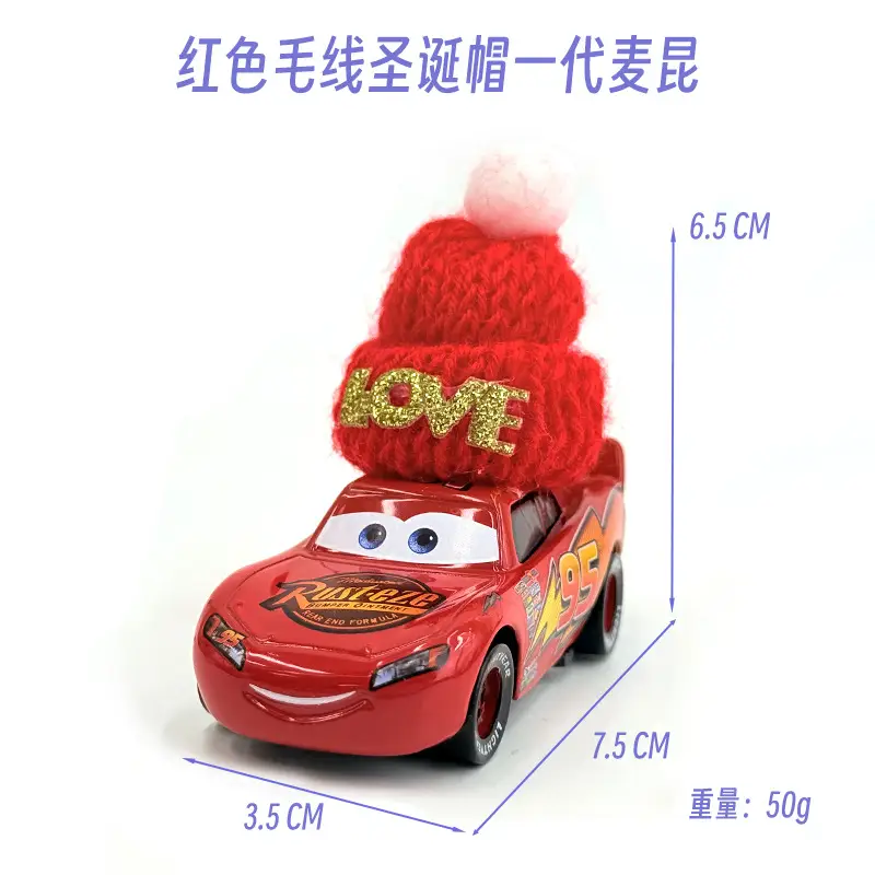 Cross-Border Cars Christmas Hat Series Christmas Gift Lightning Mcqueen Alloy Racing Toy Boy