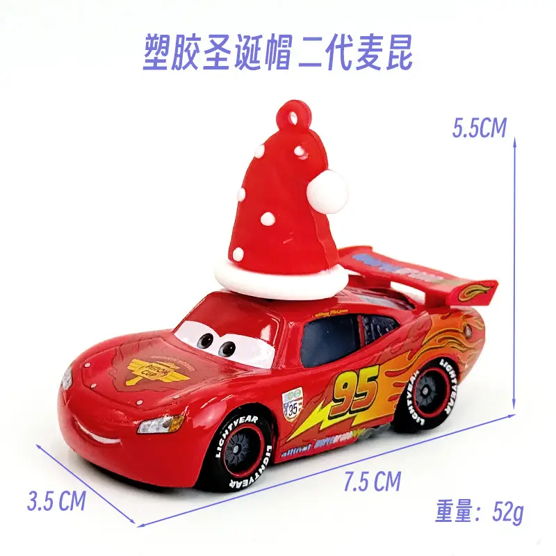 Cross-Border Cars Christmas Hat Series Christmas Gift Lightning Mcqueen Alloy Racing Toy Boy