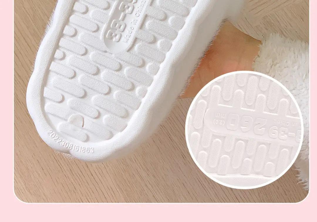 Stuffed Cotton Slippers for Women in Autumn and Winter, Girly Heart-Stepping Indoor Home Thick-Soled Non-Slip Warm Cotton Shoes for Women in Winter — feature 12