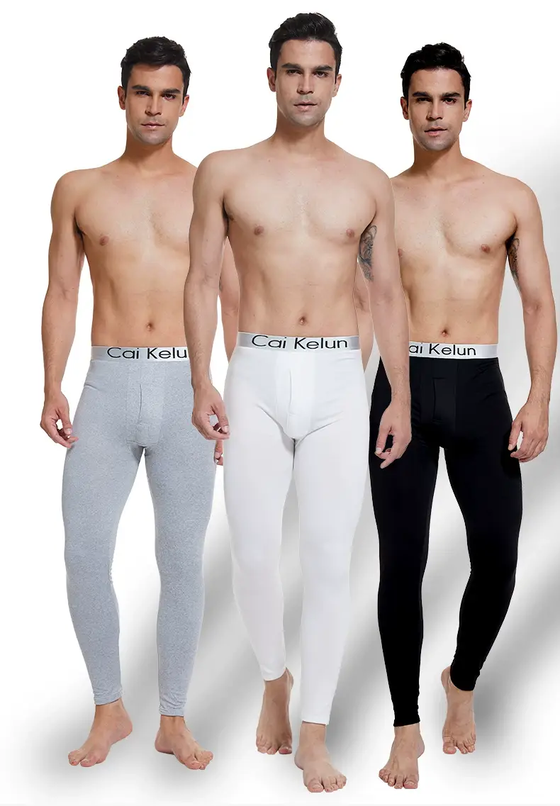Men's Autumn Pants, Men's Velvet Bottoming Pants, Thin Underpants, Cotton Wool Thermal Pants, Men's Winter High-Elastic Slim Velvet Pants — feature 8