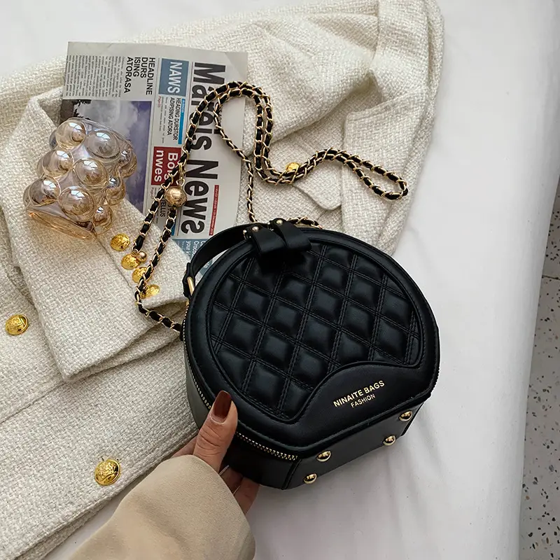 Black Quilted Satchel Bag for Women 2025 - Image 2