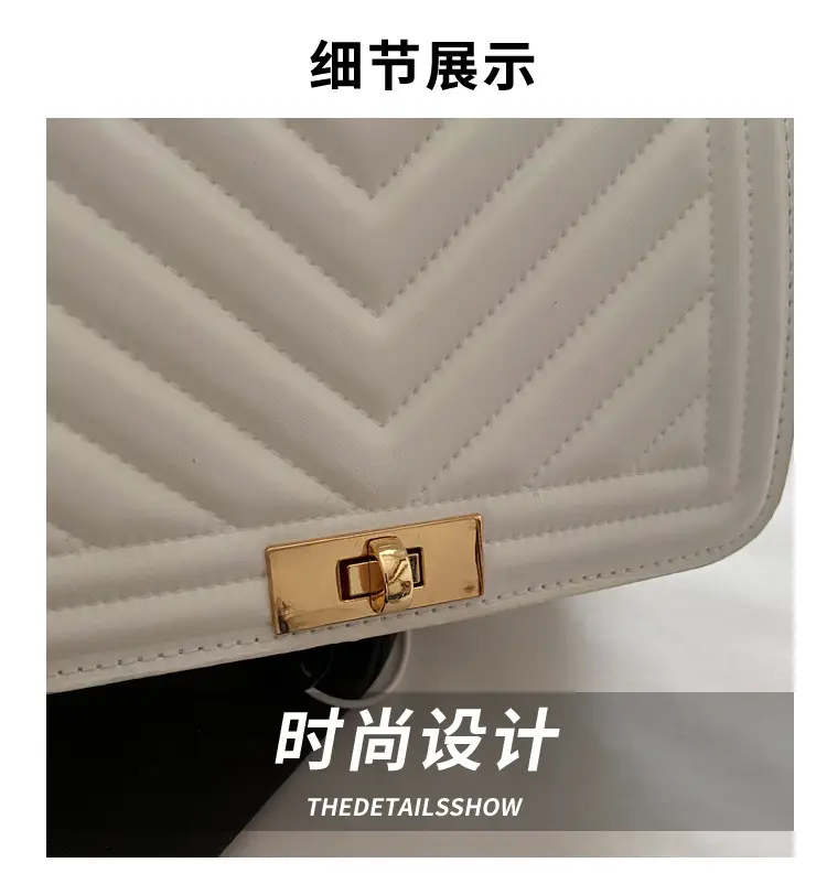 Pink Quilted Chain Shoulder Bag for Women — feature 3