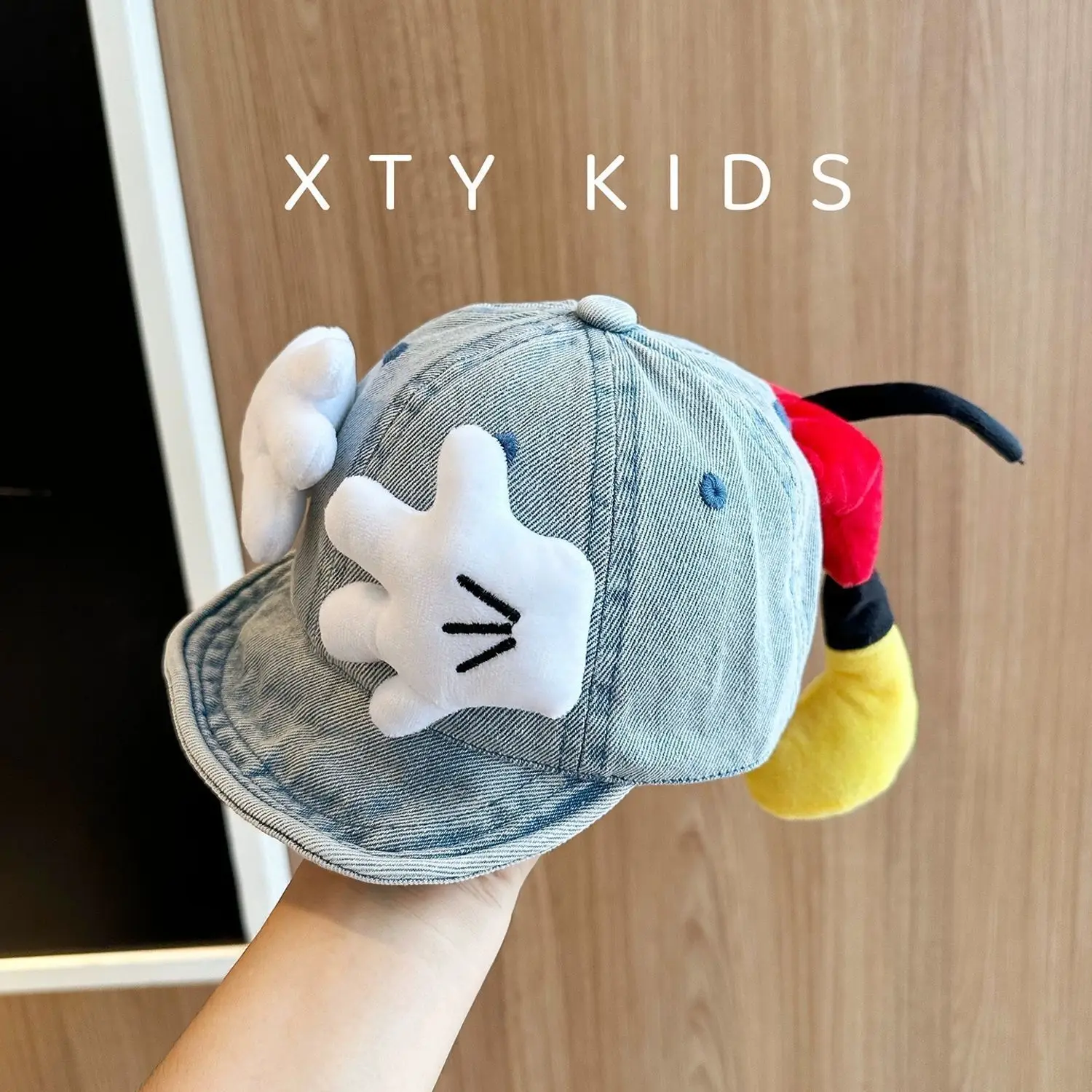 Cute Denim Cat Cap for Kids Sun Hat - Image 2