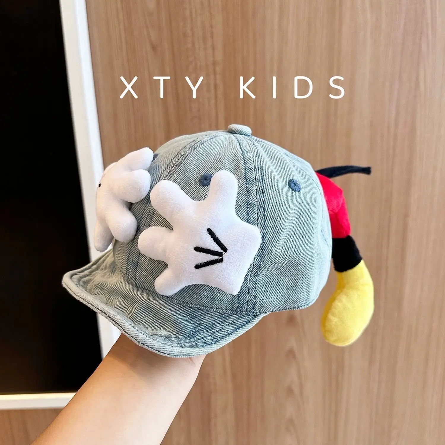 Cute Denim Cat Cap for Kids Sun Hat - Image 3