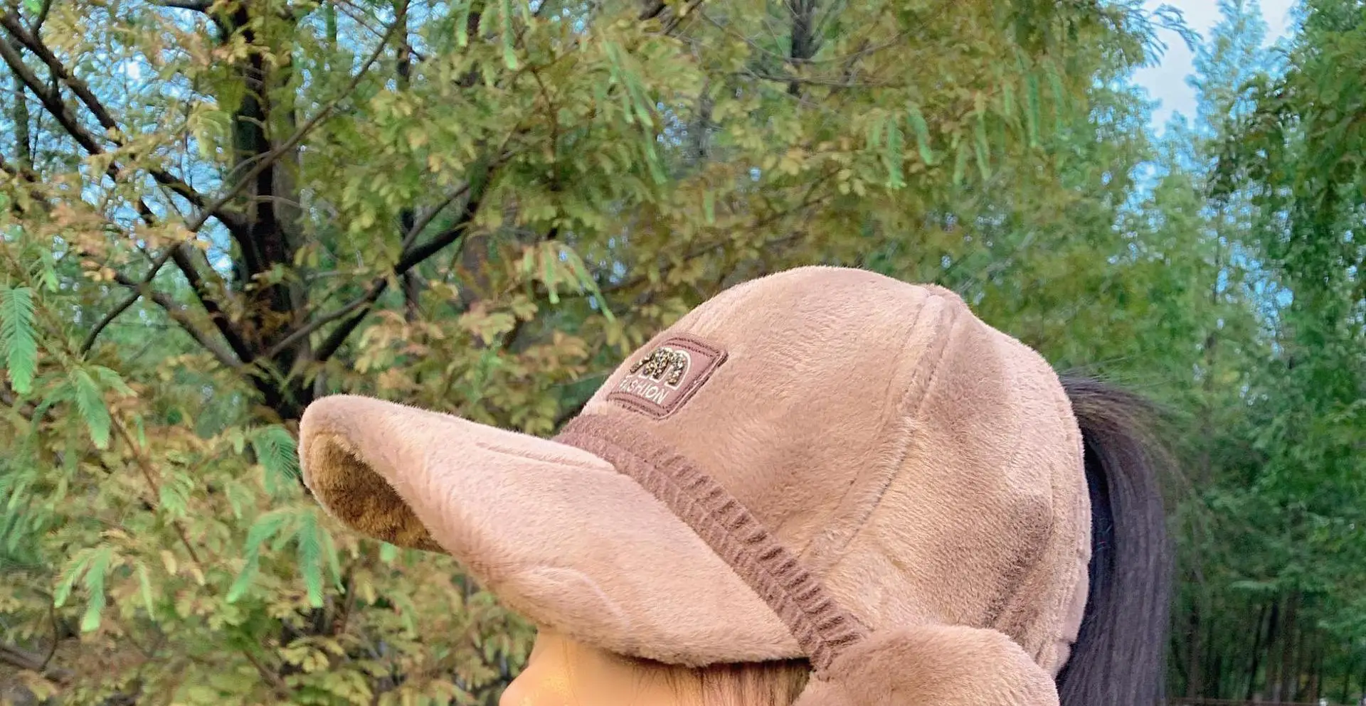 Women's Fleece Lined Winter Baseball Cap with Ponytail — feature 12