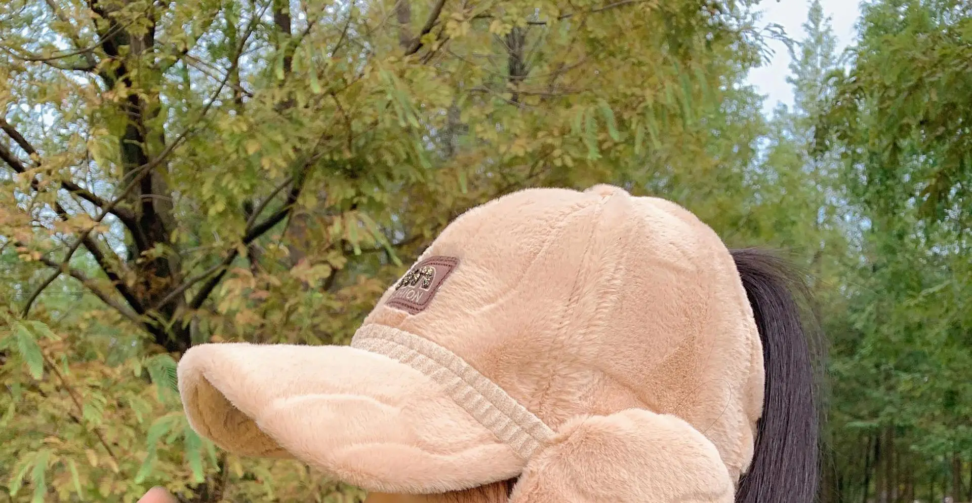 Women's Fleece Lined Winter Baseball Cap with Ponytail — feature 2