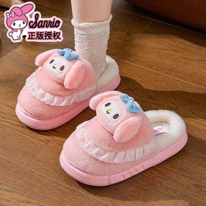 2025 Sanrio Kuromi Winter Cotton Slippers Women Pink - Image 10