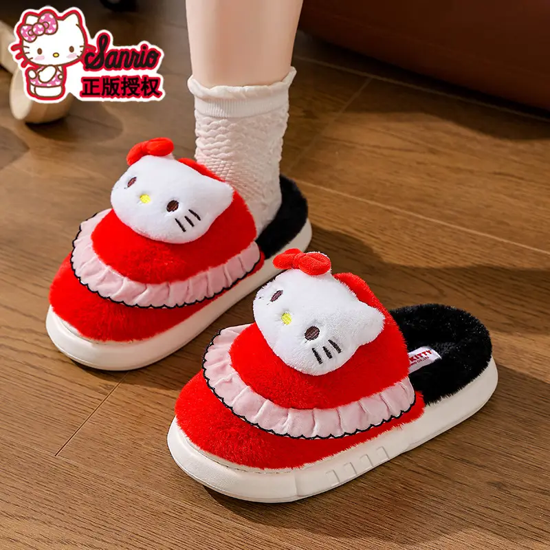2025 Sanrio Kuromi Winter Cotton Slippers Women Pink - Image 12