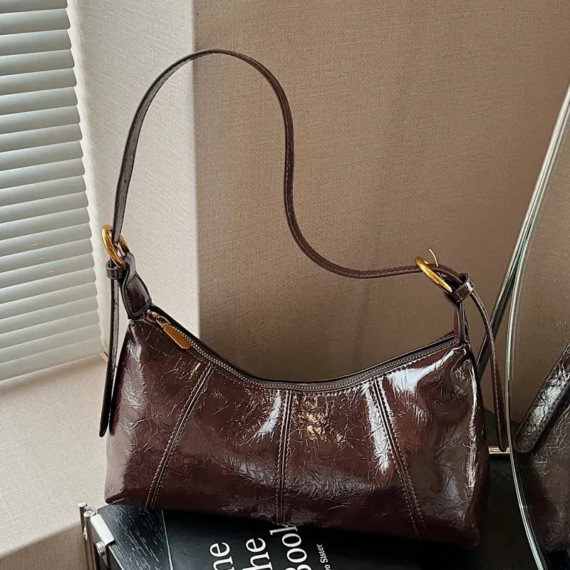 Brown Leather Shoulder Crossbody Bag for Women 2025 - Image 5