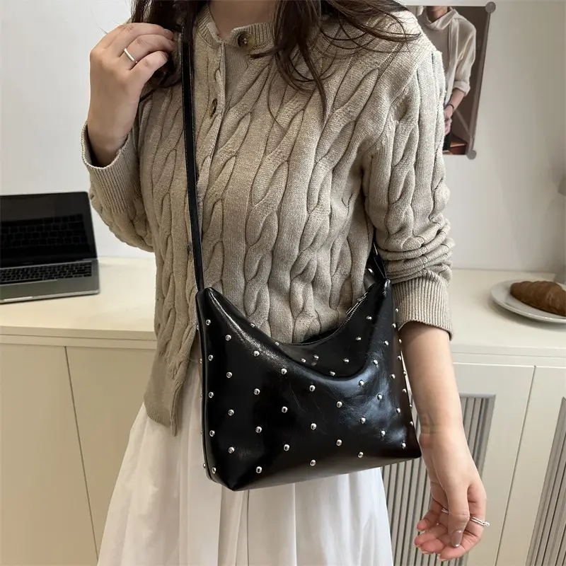 Trendy Red Polka Dot Shoulder Crossbody Bag for Women - Image 7