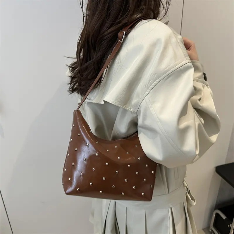 Trendy Red Polka Dot Shoulder Crossbody Bag for Women - Image 9