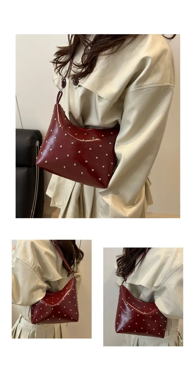 Trendy Red Polka Dot Shoulder Crossbody Bag for Women — feature 12