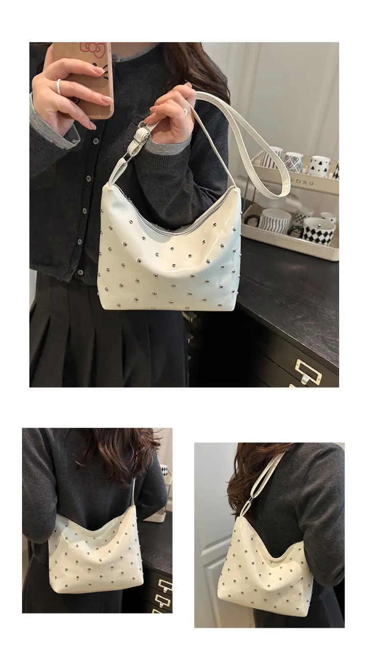 Trendy Red Polka Dot Shoulder Crossbody Bag for Women — feature 14
