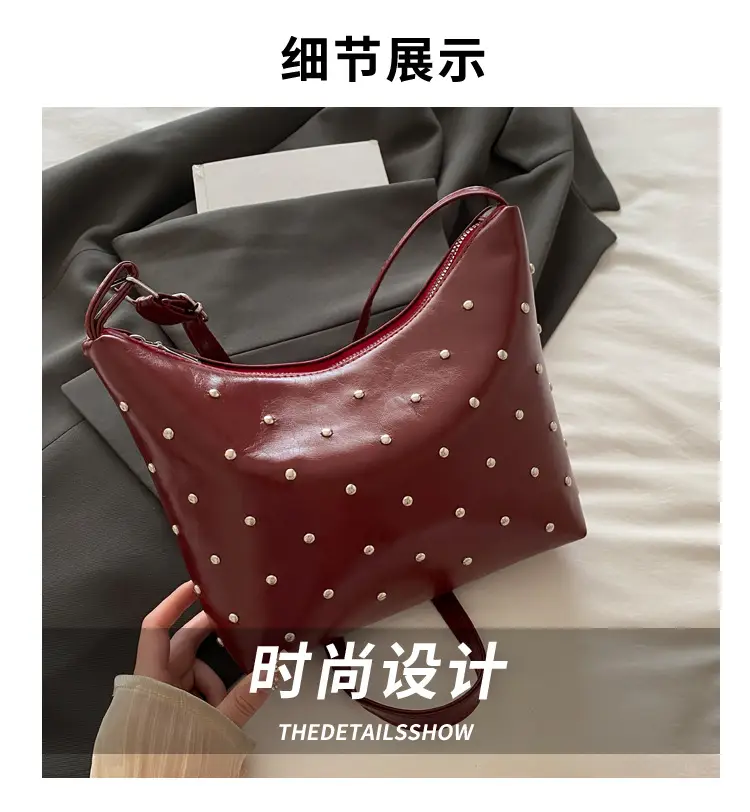 Trendy Red Polka Dot Shoulder Crossbody Bag for Women — feature 4