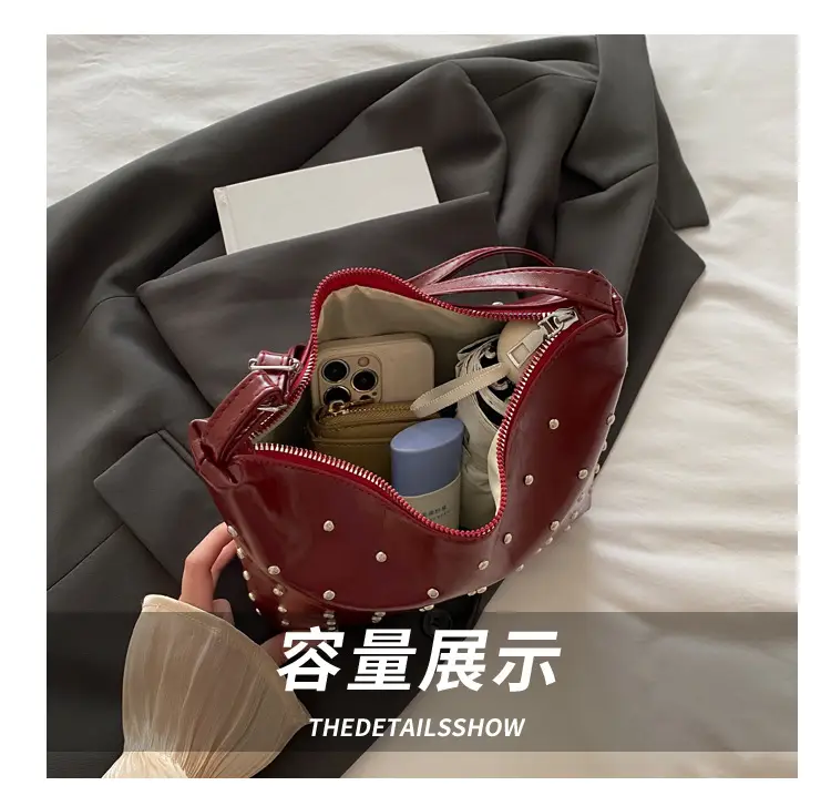 Trendy Red Polka Dot Shoulder Crossbody Bag for Women — feature 7