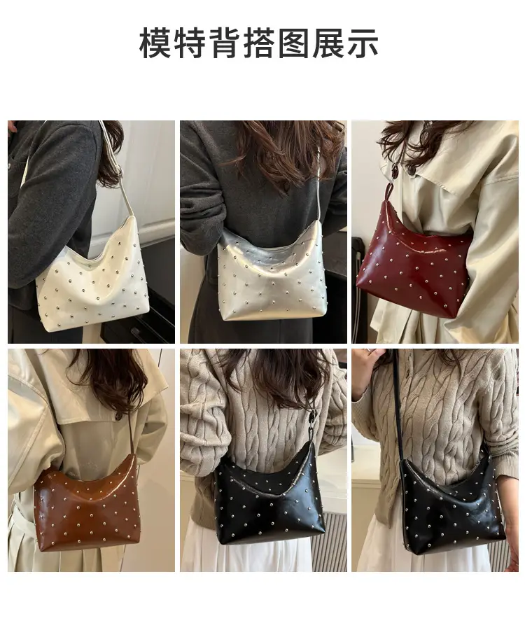 Trendy Red Polka Dot Shoulder Crossbody Bag for Women — feature 9