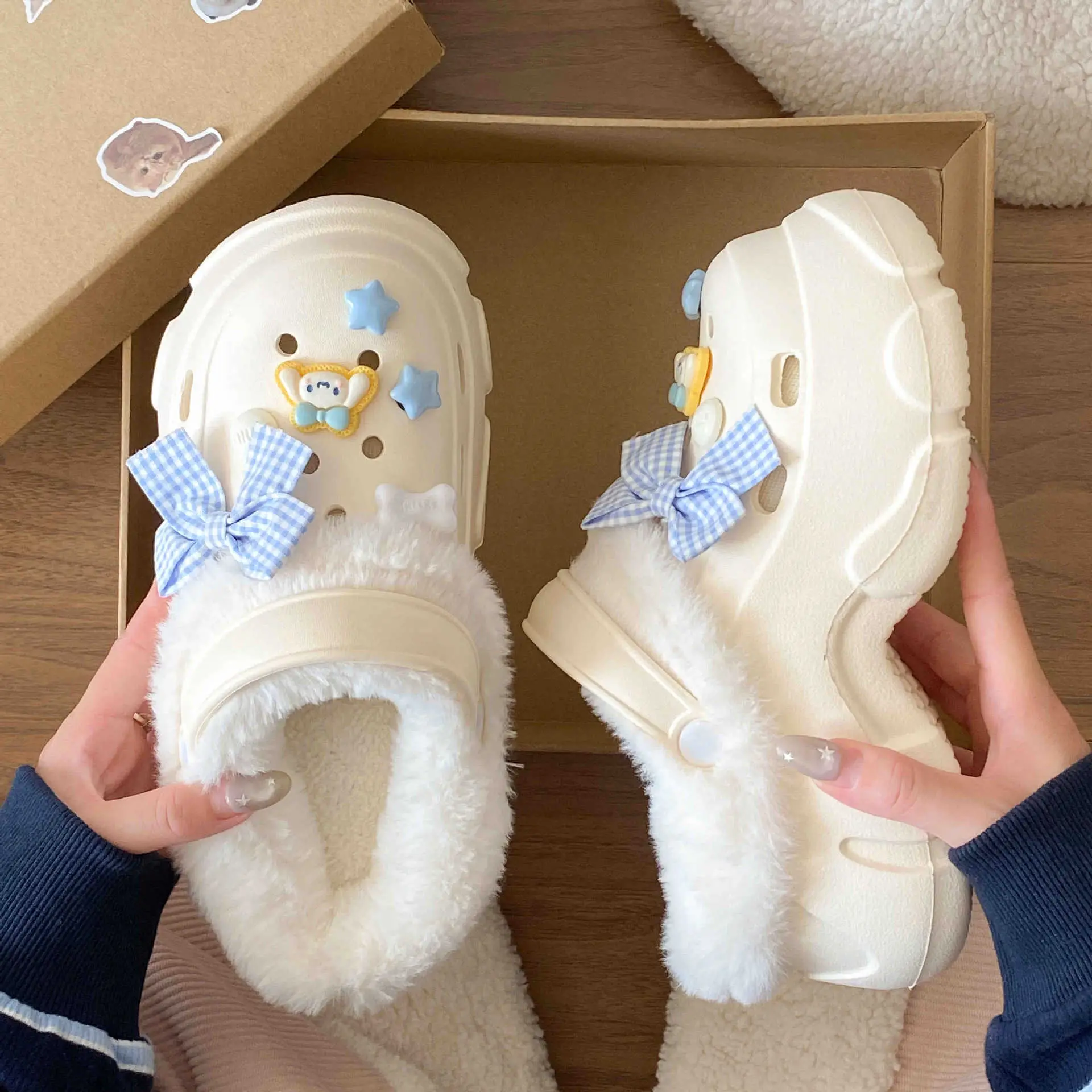 Detachable Warm Eva Clogs for Kids Autumn Winter