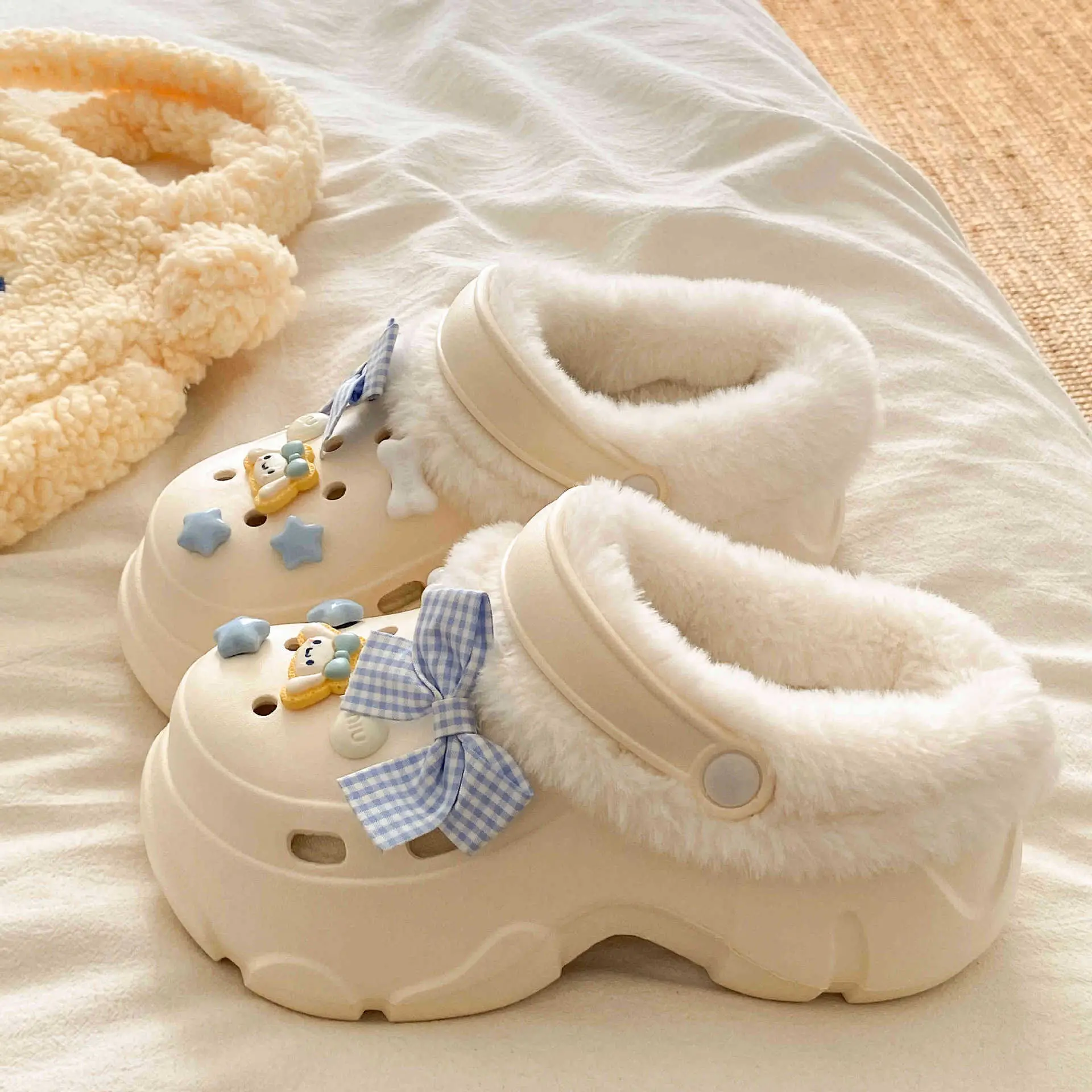 Detachable Warm Eva Clogs for Kids Autumn Winter