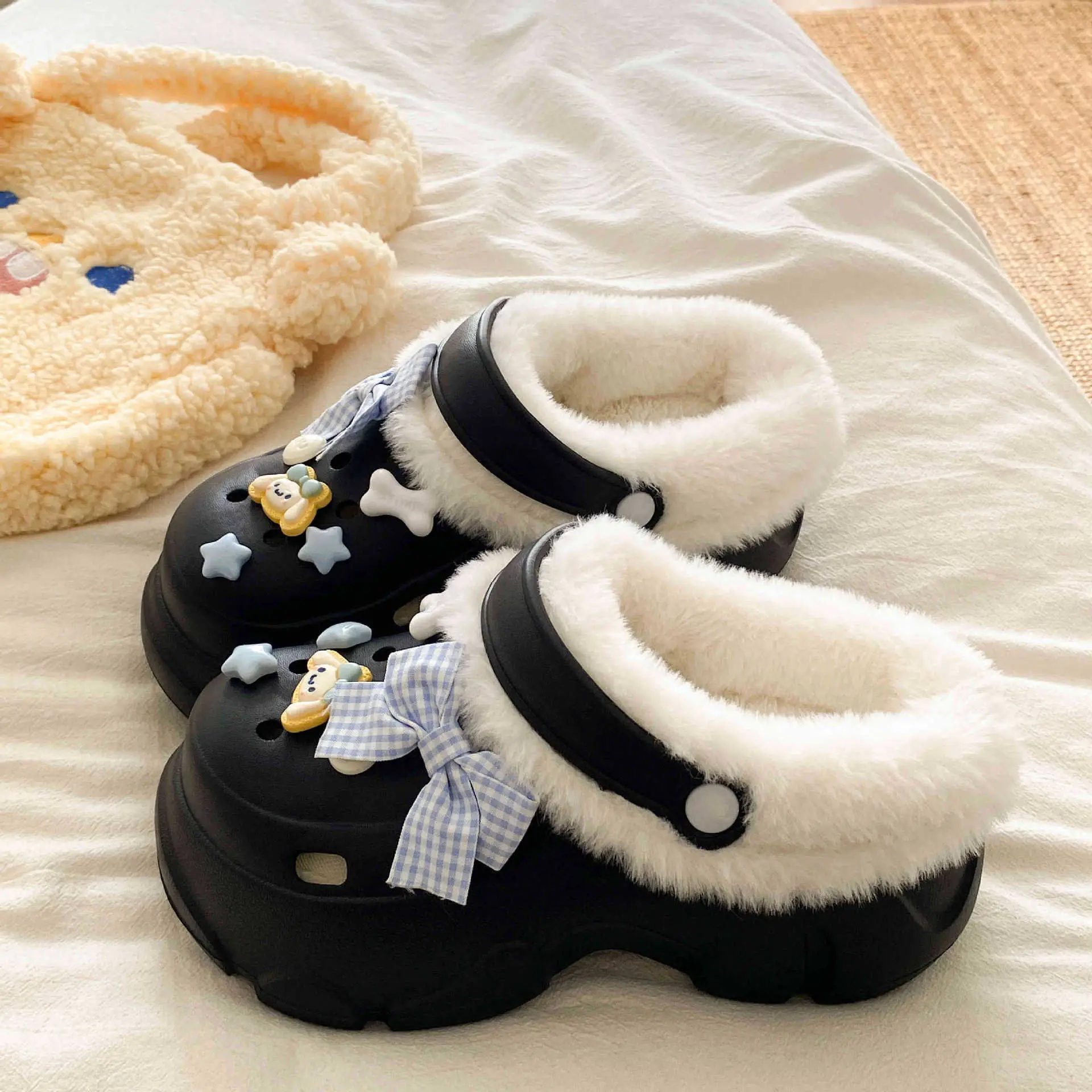 Detachable Warm Eva Clogs for Kids Autumn Winter