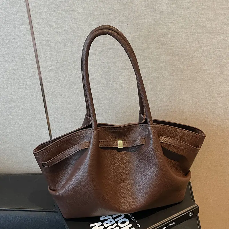 Brown Pleated Shoulder Bag for Women 2025 - Image 6