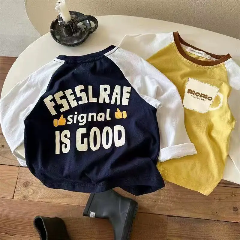 Baby Korean Style Yellow T-Shirt Set with Star Pants
