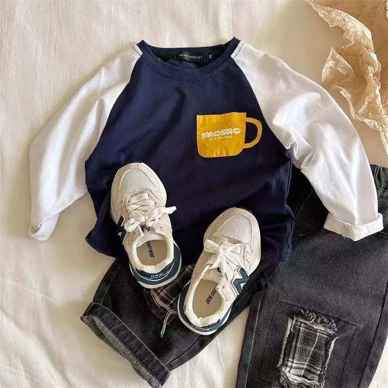 Baby Korean Style Yellow T-Shirt Set with Star Pants