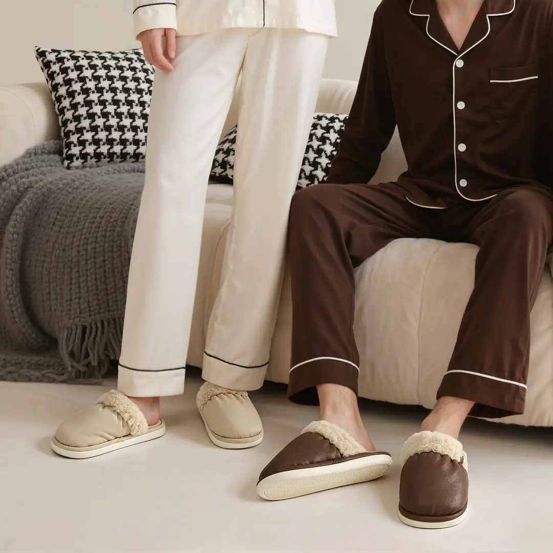 Nanbowan Cotton Slippers for Women in Autumn and Winter New Waterproof and Anti-Fouling Home Indoor Non-Slip Warm Couple Cotton Slippers for Men - Image 6
