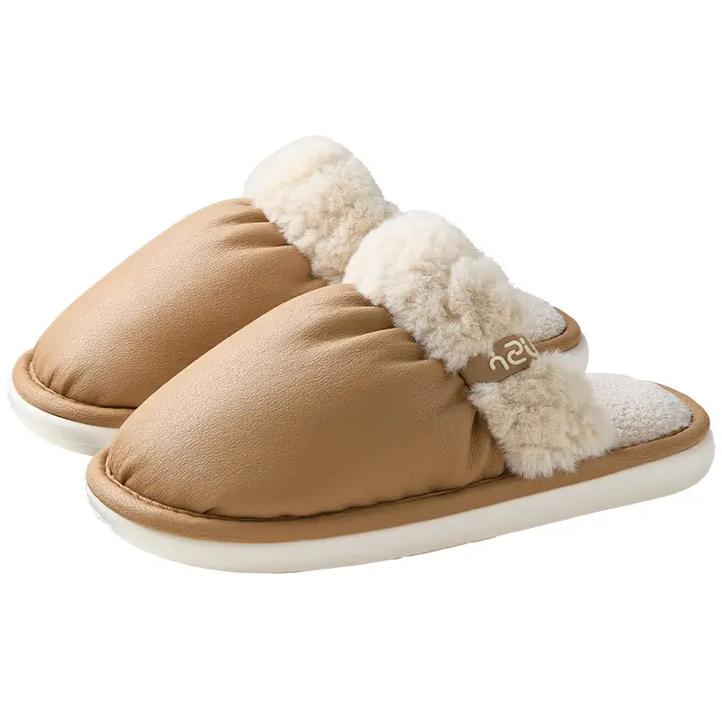 Nanbowan Cotton Slippers for Women in Autumn and Winter New Waterproof and Anti-Fouling Home Indoor Non-Slip Warm Couple Cotton Slippers for Men - Image 9