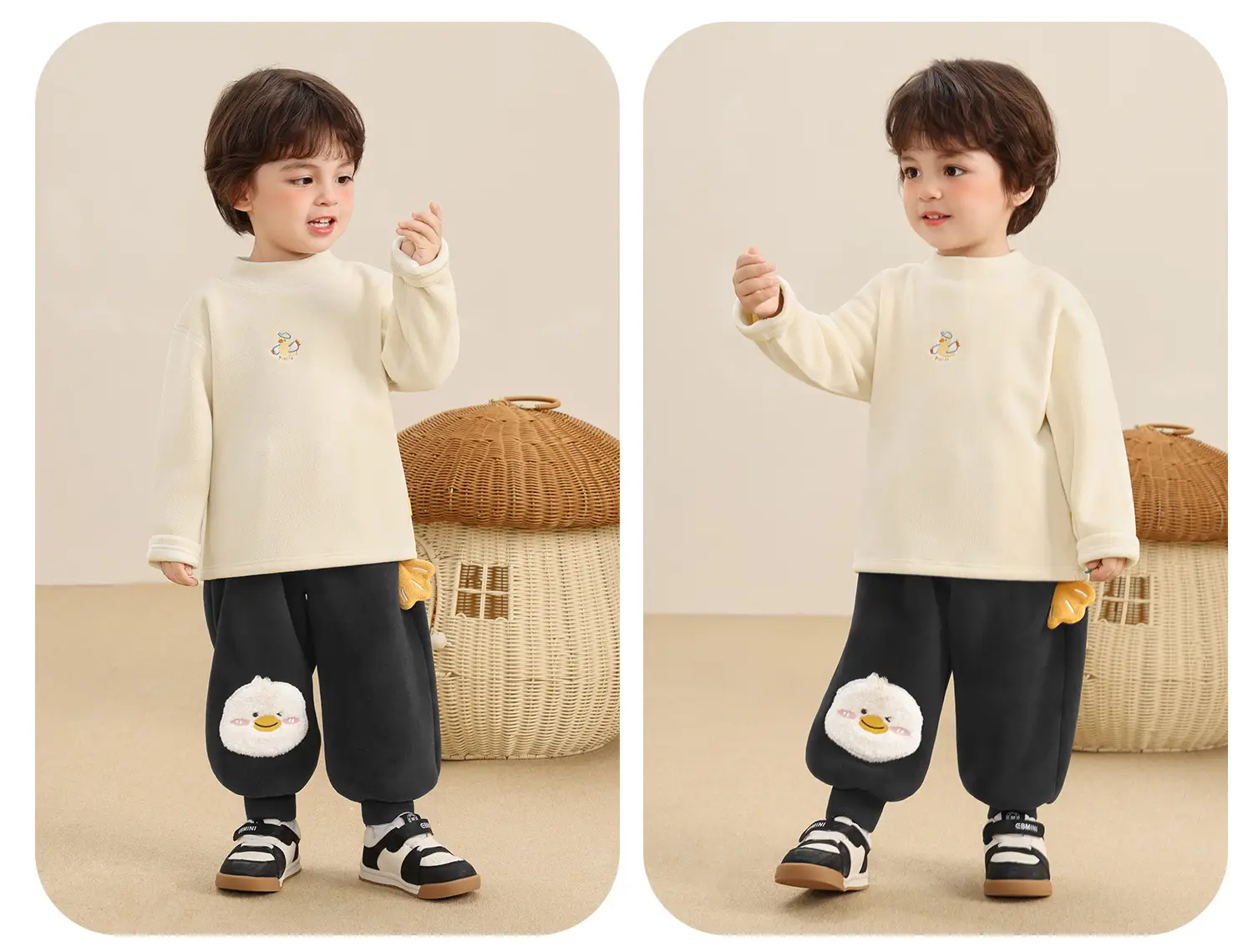 Baby Fleece Lined Base Layer Shirt for Boys Winter Warm Top — feature 32