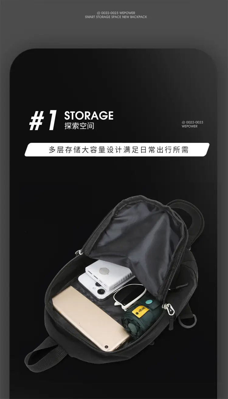 Japanese Style Men's Small Crossbody Backpack — feature 6