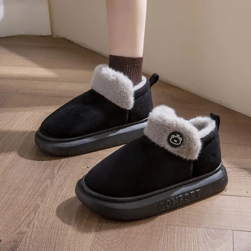 High-Top Cotton Shoes for Men and Women, New Autumn and Winter Style, Suitable for Home and Outdoor Wear, Warm, Thick-Soled, Comfortable, Non-Slip Cotton Slippers for Men - Image 10