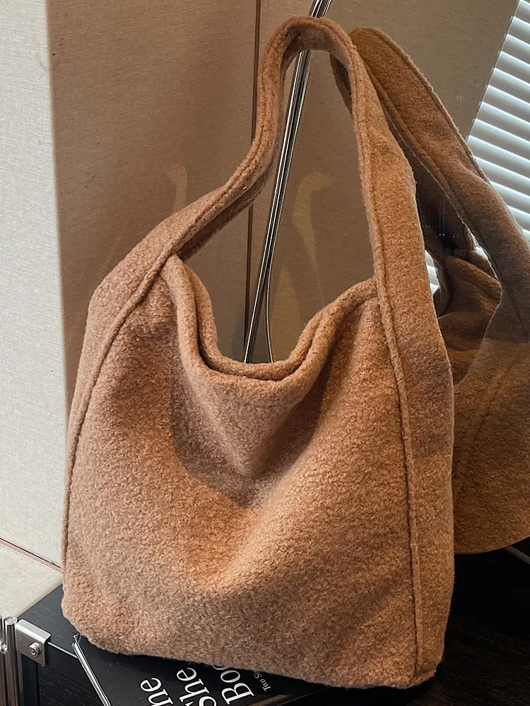 Korean Textured Commuter Bag Women Brown 2025 - Image 4