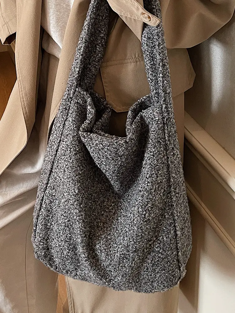 Korean Textured Commuter Bag Women Brown 2025 - Image 7