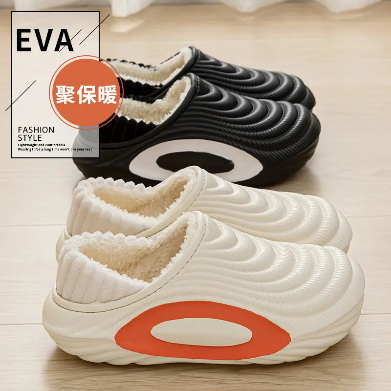New Waterproof Cotton Slippers for Women in Winter Indoor Home Thick-Soled Slippers with Velvet and Thickeneding for Couples to Wear Outside Cotton Shoes for Men - Image 19