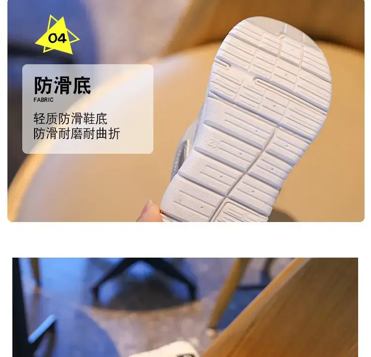 Baby Sneakers White Silver Soft Sole Lightweight — feature 6