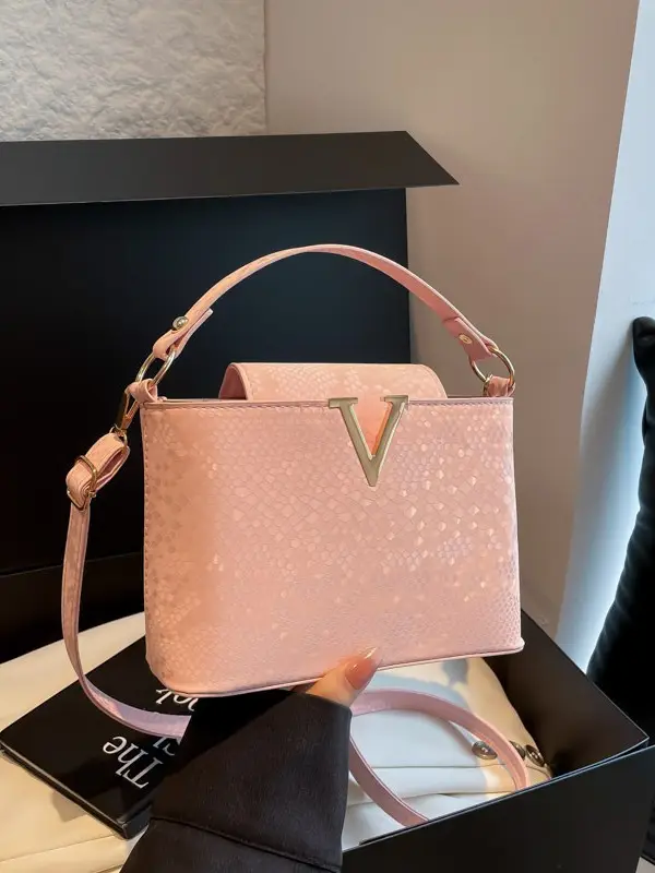 2025 Women's Silver Sequin Square Shoulder Bag - Image 9