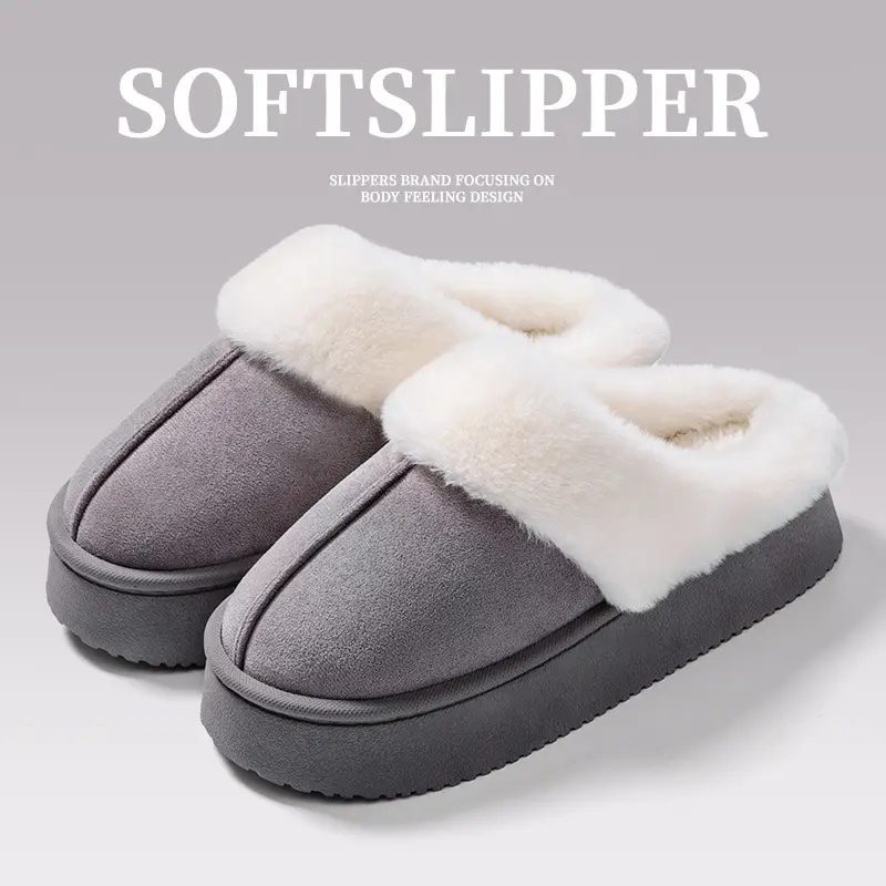 Women Baotou Cotton Slippers Warm Winter Non-Slip - Image 10