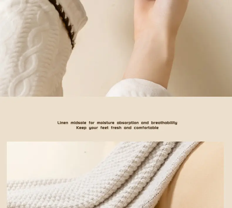 Japanese-Style Silent Floor Cotton Slippers for Men Women Winter — feature 12