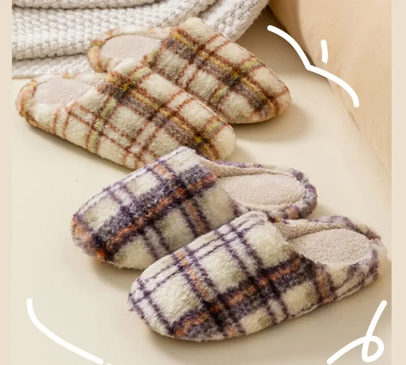 Japanese-Style Silent Floor Cotton Slippers for Men Women Winter — feature 13