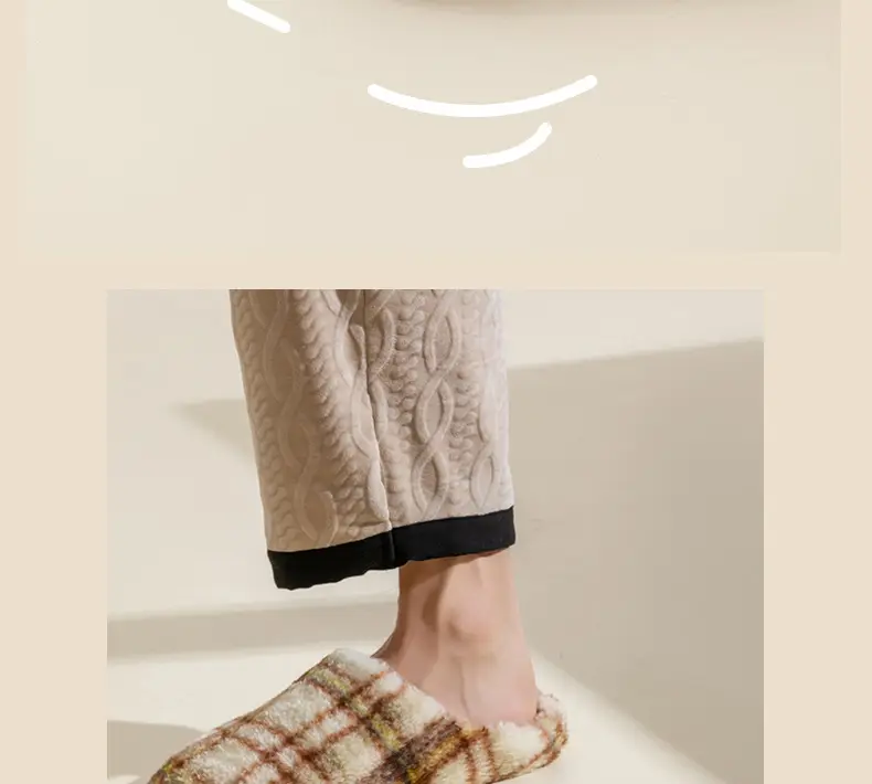 Japanese-Style Silent Floor Cotton Slippers for Men Women Winter — feature 14