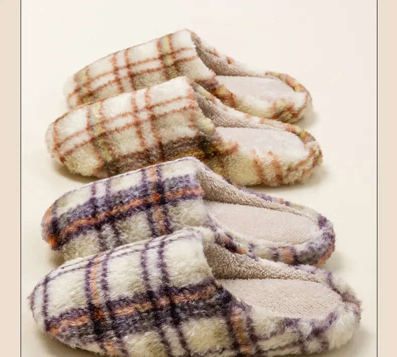 Japanese-Style Silent Floor Cotton Slippers for Men Women Winter — feature 3