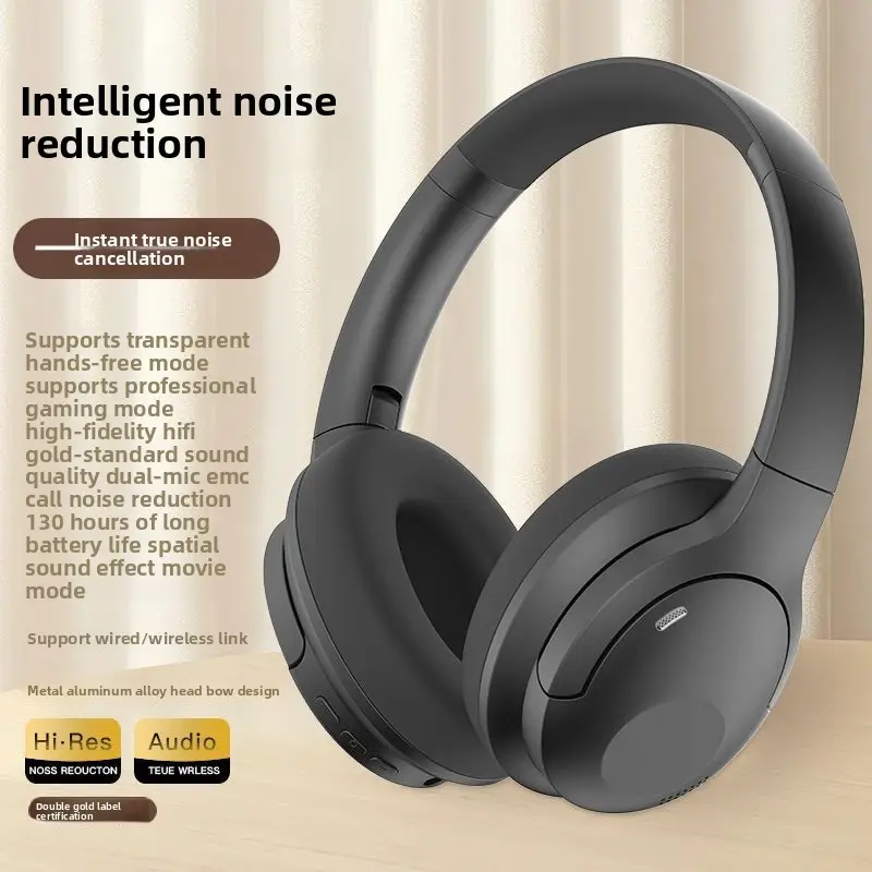 Pink Bluetooth Headset with Active Noise Cancellation - Image 2