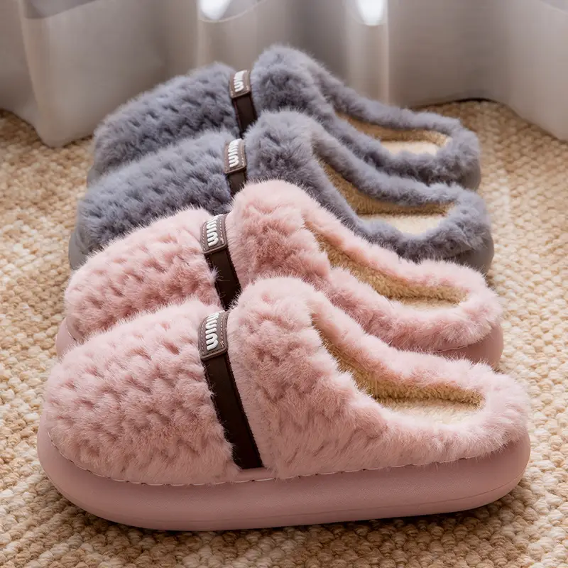 Home Cotton Slippers for Women Autumn and Winter 2025 New Indoor Home Thick-Soled Household Warm Anti-Slip Cotton Slippers for Men Winter - Image 6