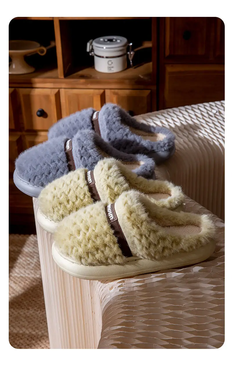 Home Cotton Slippers for Women Autumn and Winter 2025 New Indoor Home Thick-Soled Household Warm Anti-Slip Cotton Slippers for Men Winter — feature 12