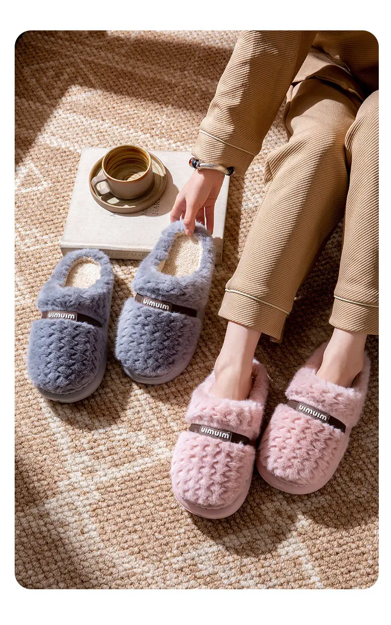 Home Cotton Slippers for Women Autumn and Winter 2025 New Indoor Home Thick-Soled Household Warm Anti-Slip Cotton Slippers for Men Winter — feature 13