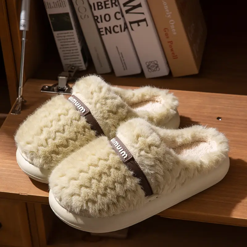Home Cotton Slippers for Women Autumn and Winter 2025 New Indoor Home Thick-Soled Household Warm Anti-Slip Cotton Slippers for Men Winter - Image 4