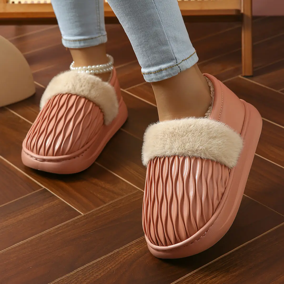 Couple Cotton Slippers with Thick Soles for Men and Women, Non-Slip Home Use, Indoor Winter Warm Wool Slippers, Home Cotton Shoes — feature 11