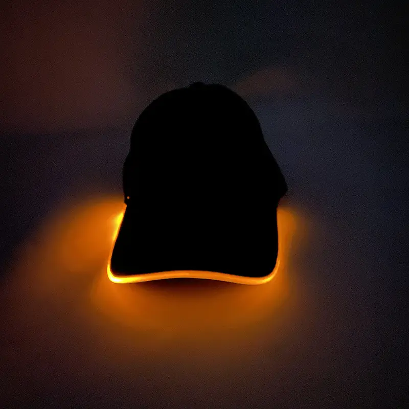 Black LED Night Running Cap with Purple Light — feature 4